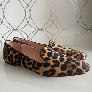 SMOKING SLIPPERS/LOAFERS IN LEOPARD CALF HAIR